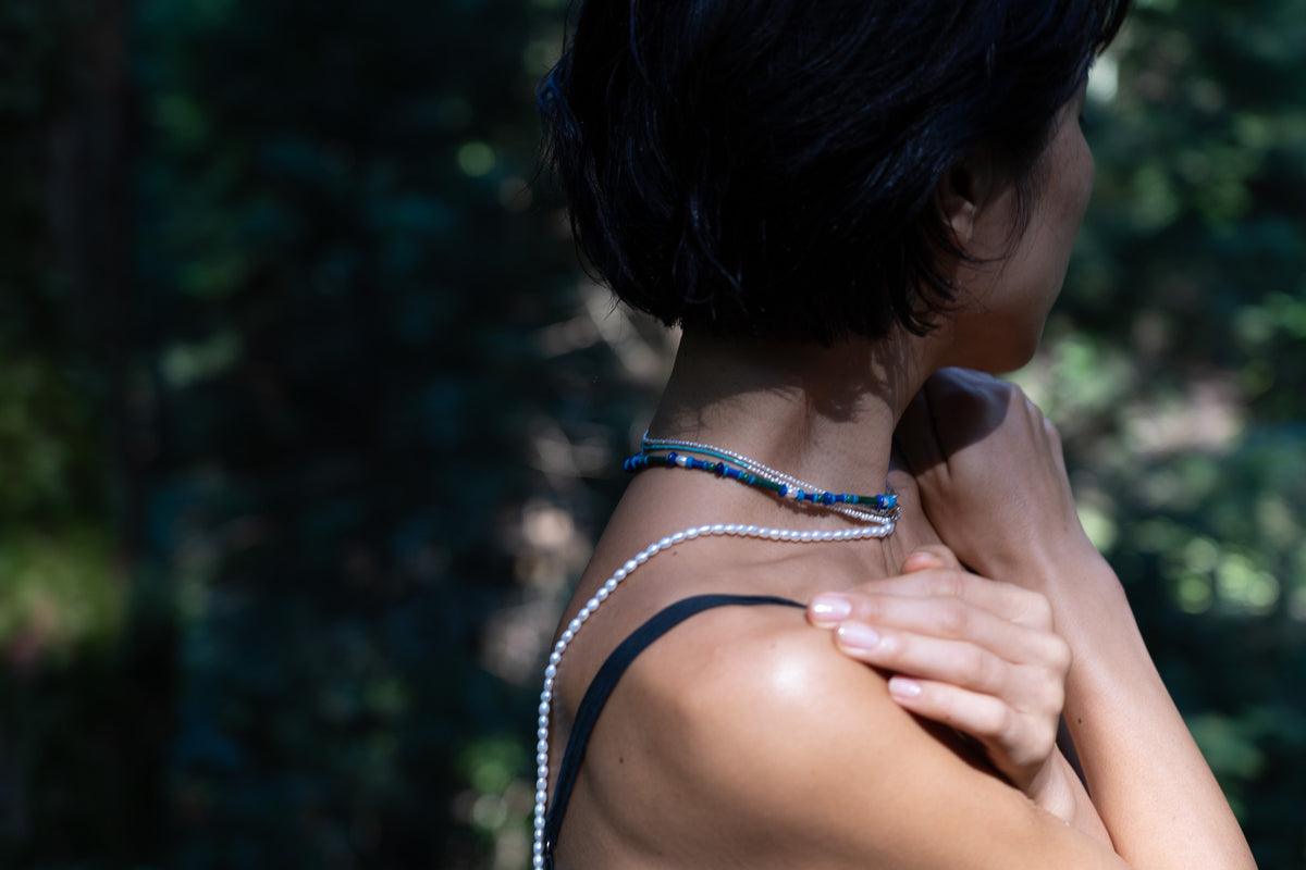 Rieuk White Keshi Pearl Necklace – NON FLAG