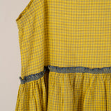 SATAYAM yellow check camisole dress