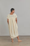 PLEATED COCOON DRESS