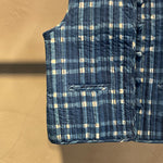 ANOKHI Quilt Blue Check Vest