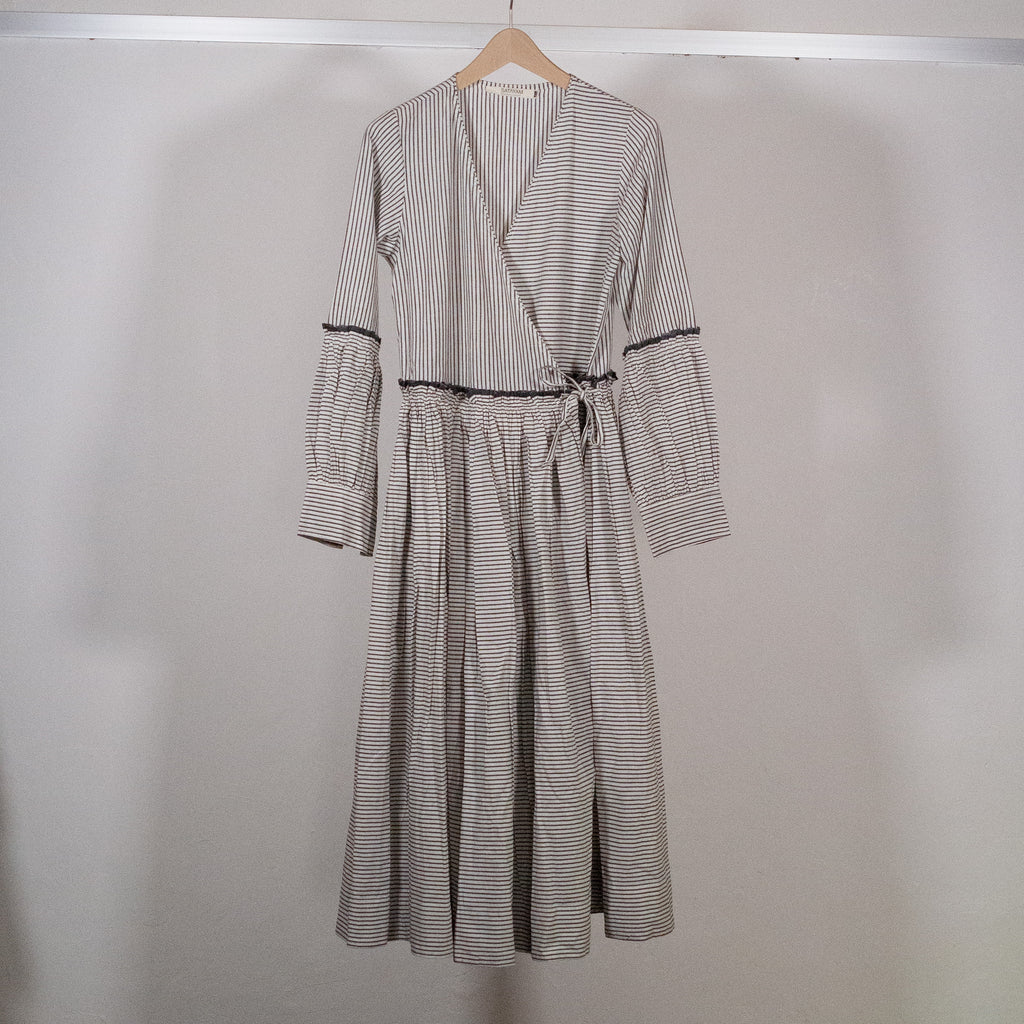 SATAYAM Stripe Wrap Dress