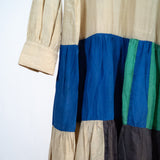 SATAYAM Panel silk dress Beige