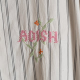 ADISH Nafnuf Logo Cotton Stripe Shirt